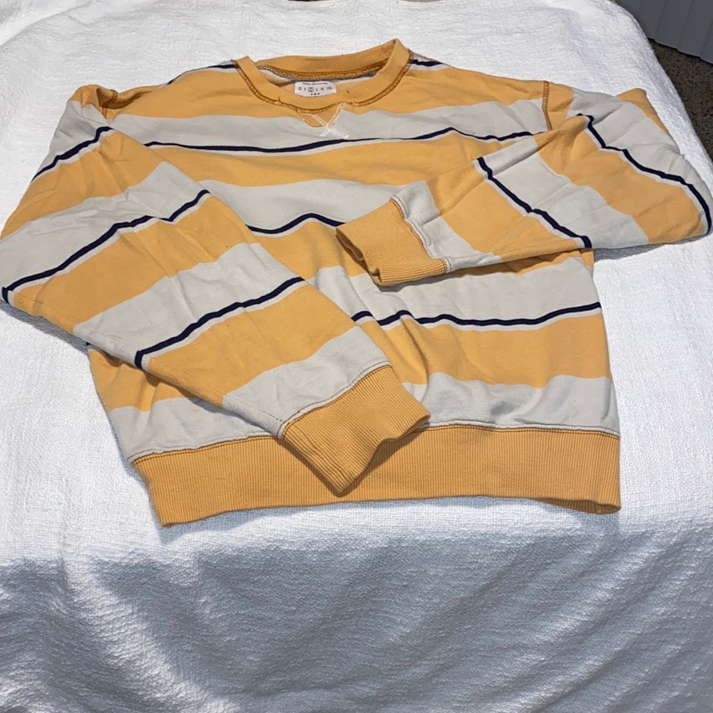 Striped crew neck sweatshirt